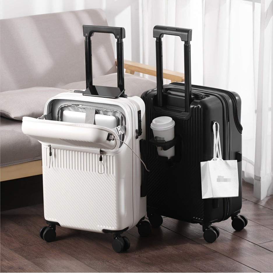 1pc 20/22/24/26 Inch Suitcase, Travel Functional Boarding Case, Luggage With Password Lock